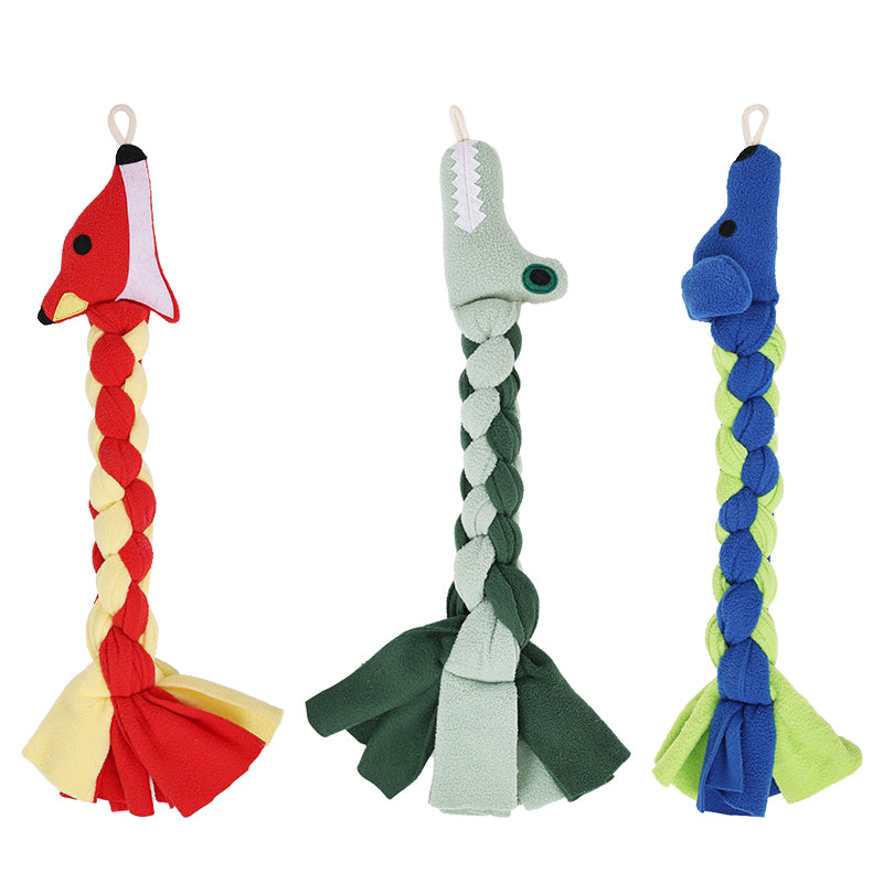 Animal Flirt Pole Teaser Wand Fashion Pet Chew Toys for Dog Training and Teeth Cleaning Replacement Chew Toys