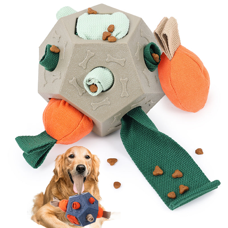 Heavy Duty Dog Snuffle Ball TPR Puzzle Toy for Slow Feeding and Brain Training Pet Apparel Accessory