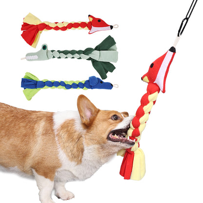 Animal Flirt Pole Teaser Wand Fashion Pet Chew Toys for Dog Training and Teeth Cleaning Replacement Chew Toys