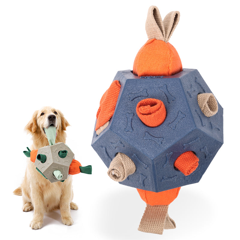 Heavy Duty Dog Snuffle Ball TPR Puzzle Toy for Slow Feeding and Brain Training Pet Apparel Accessory